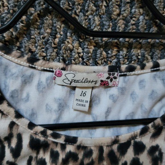 Speechless Girls Leopard Stretch Dress Size 16 - Picture 8 of 9